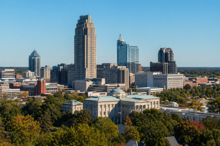 Raleigh North Carolina downtown skyline