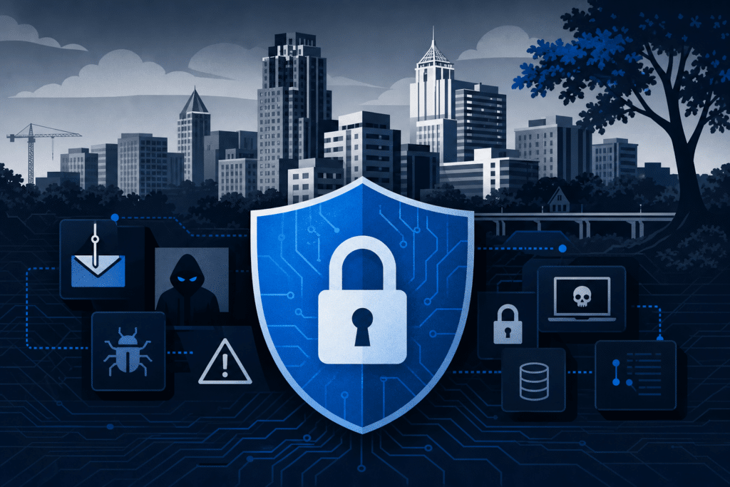 Cybersecurity Threats Facing Raleigh Businesses in 2026: A Local Threat Briefing 1 cybersecurity services raleigh nc hero image