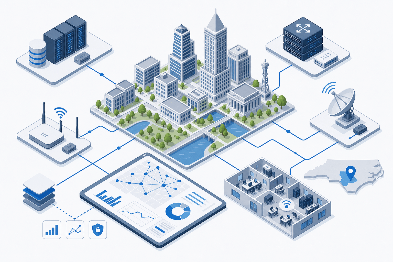 Business Network Design and Installation in Raleigh: What to Plan For 1 network engineering services raleigh data illustration