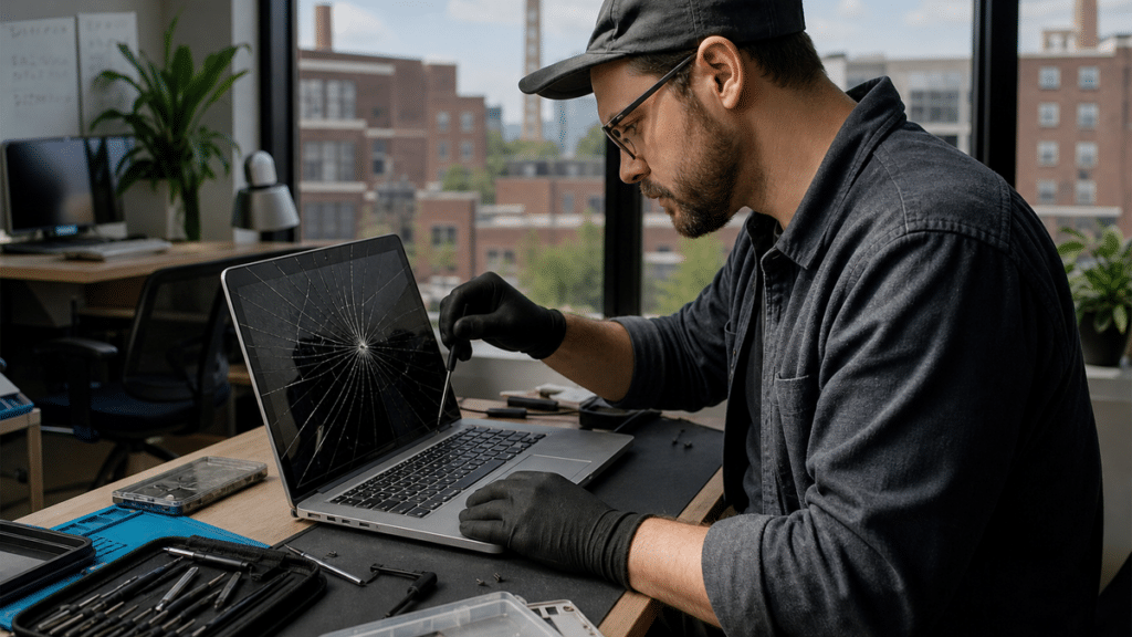 How to Repair a Cracked Laptop Screen: A Durham, NC Business Guide 1 how to repair a cracked laptop screen hero image